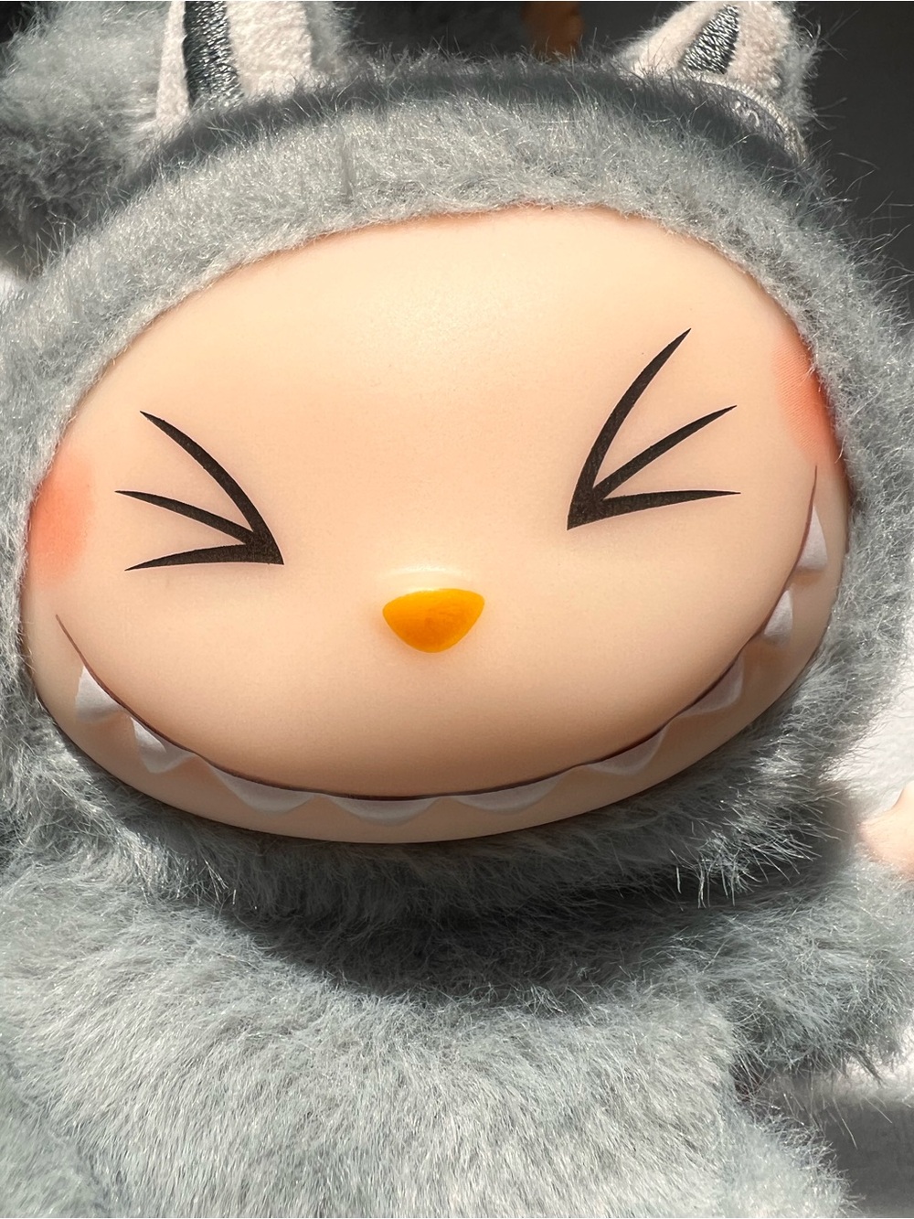 2 Labubu Plush Gray Bunny Monster Doll — Soft Cuddly Kids Toy - Picture 7 of 17